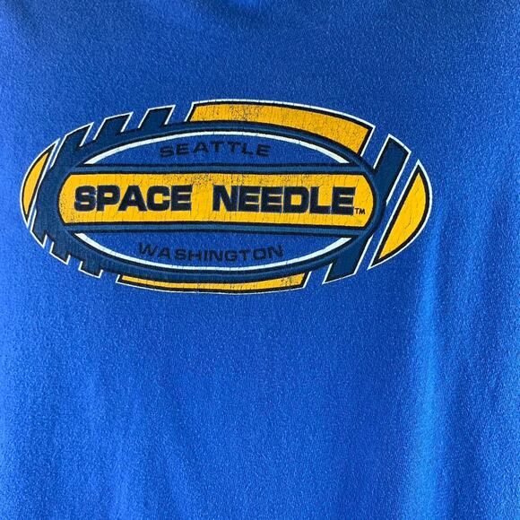 Vintage 90s Seattle Washington Space Needle Long sleeve T-shirt - Picture 3 of 5